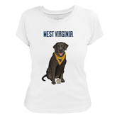West Virginia Mountaineers Black Labrador Retriever Women's Tee Shirt