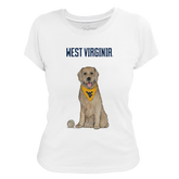 West Virginia Mountaineers Golden Retriever Women's Tee Shirt