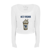 West Virginia Mountaineers Latte Women's Lucy Long Sleeve