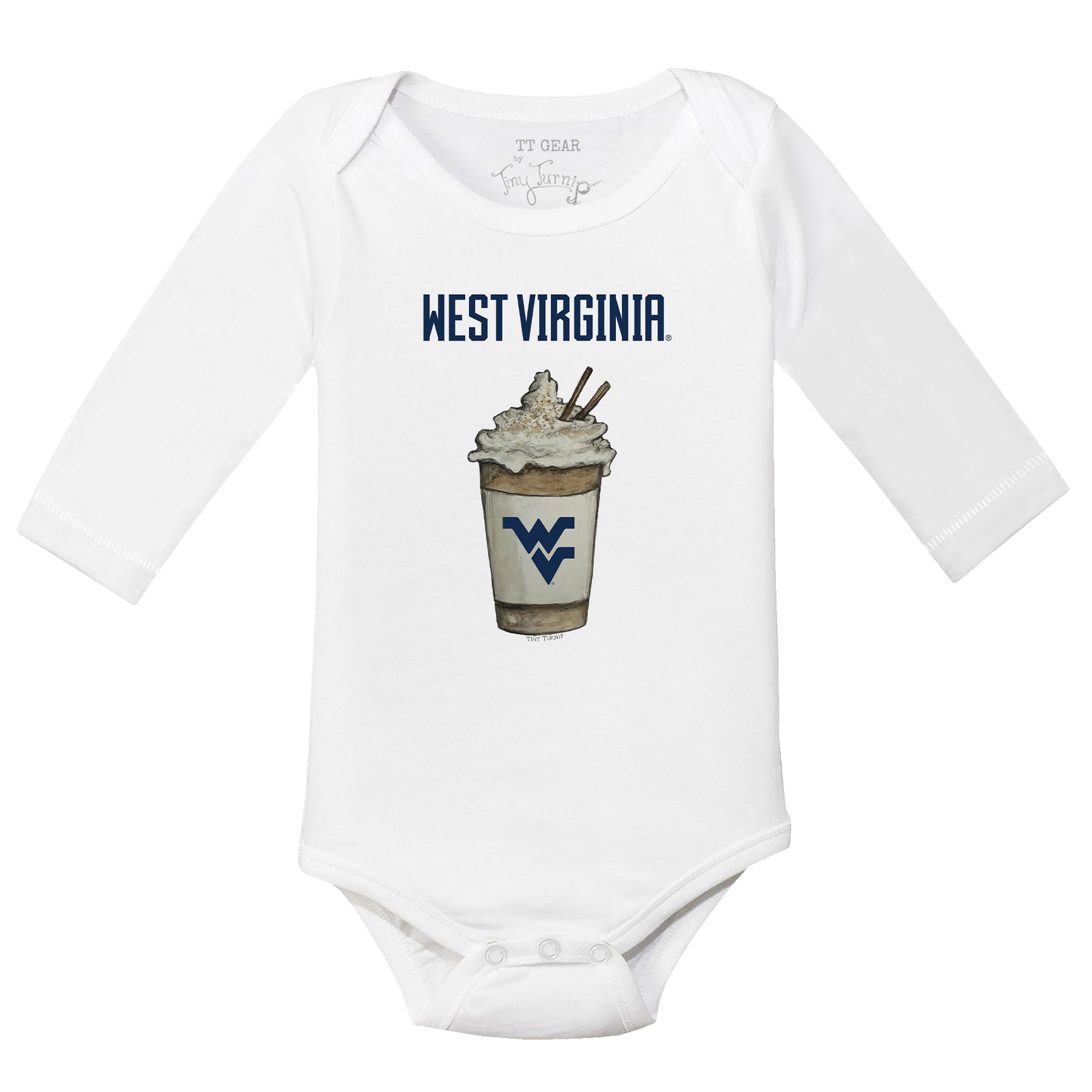 West Virginia Mountaineers Latte Long-Sleeve Snapper