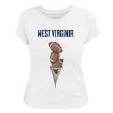 West Virginia Mountaineers Football Triple Scoop Women's Tee Shirt