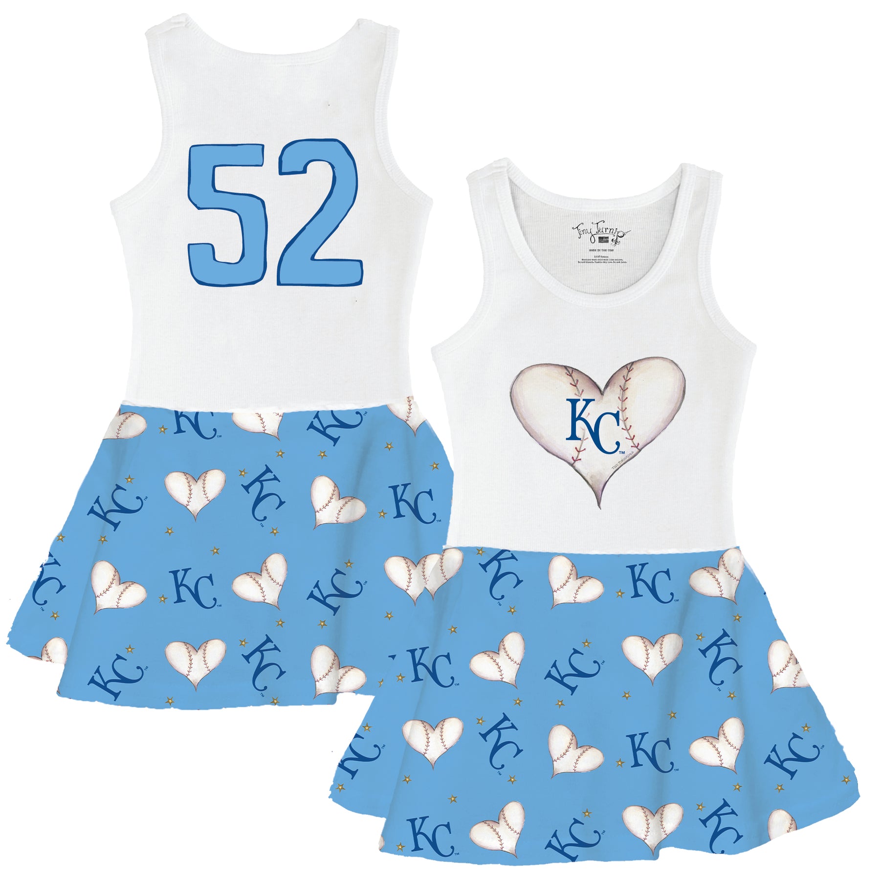 VIP Stitched Heart w/ Logo - Tank Swing Dress - Tiny Turnip