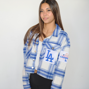 LA Dodgers Chelsea Freeman World Series Champs Flannel