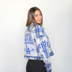 LA Dodgers Chelsea Freeman World Series Champs Flannel