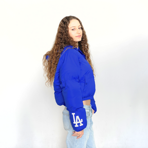 LA Dodgers Chelsea Freeman World Series Champs Blue Puffer Jacket