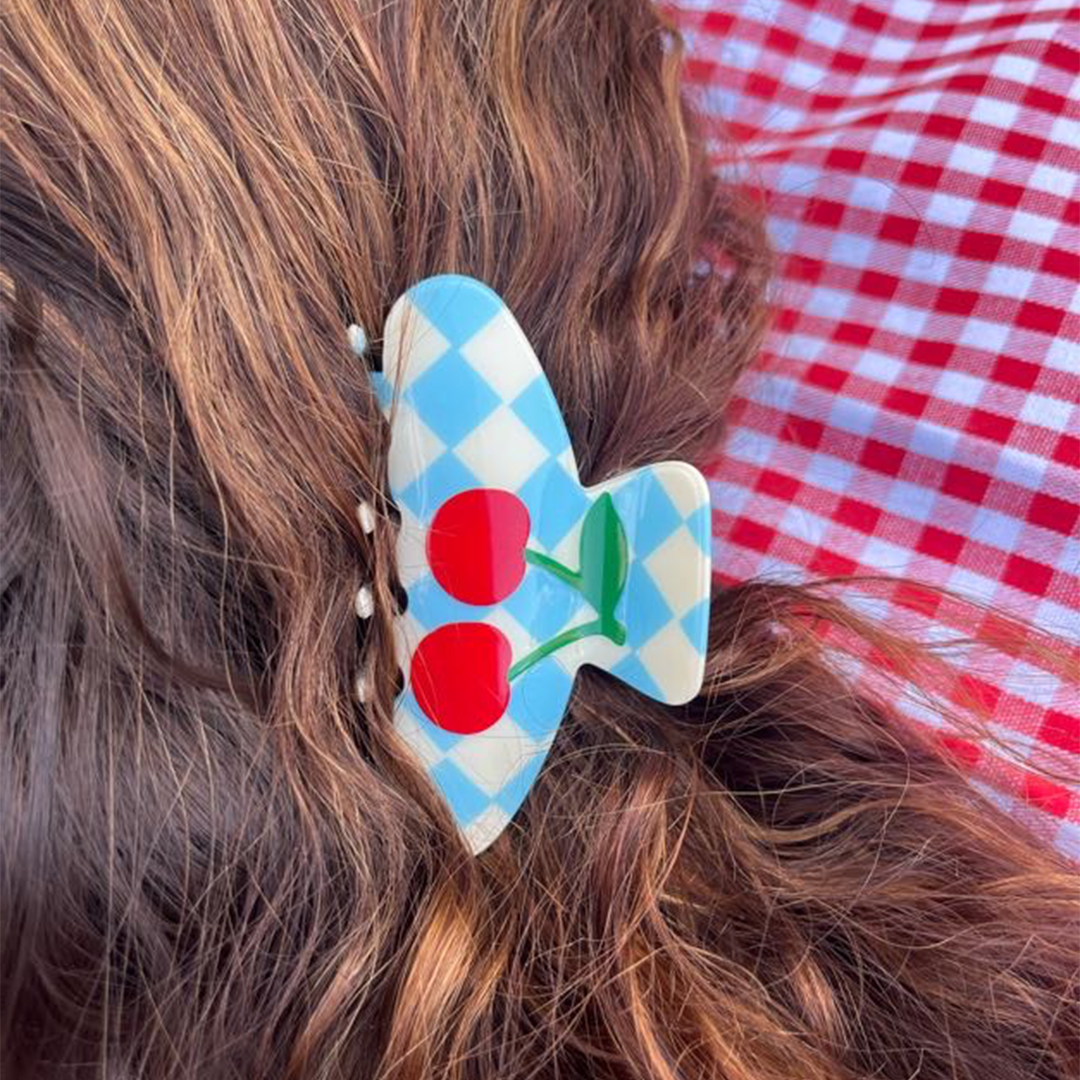 Cherry Checkers Clawclip