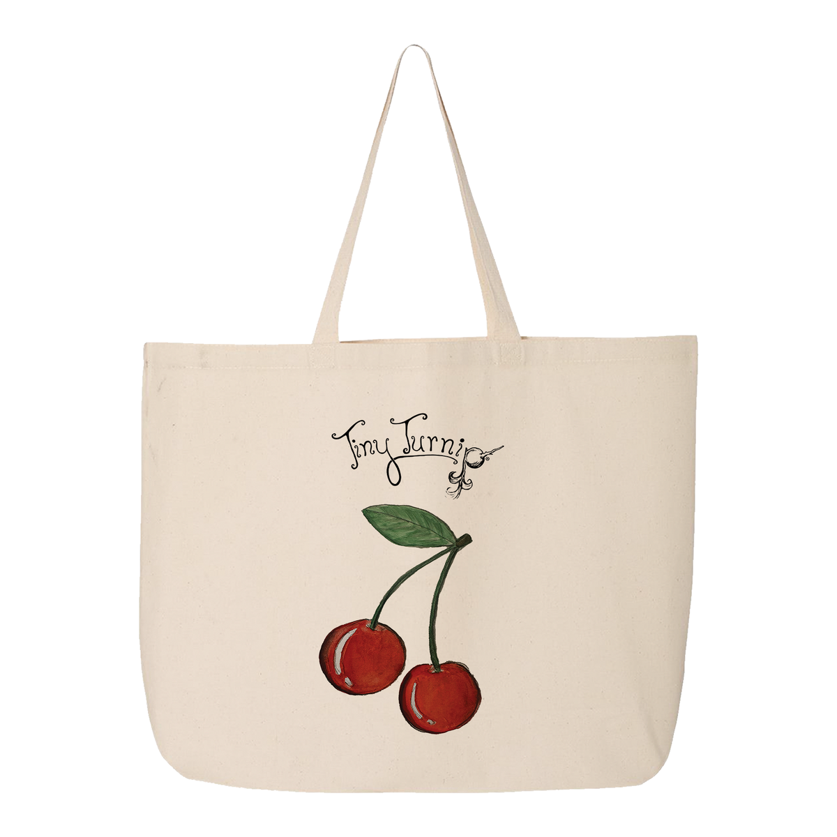 Cherry Canvas Tote Bag