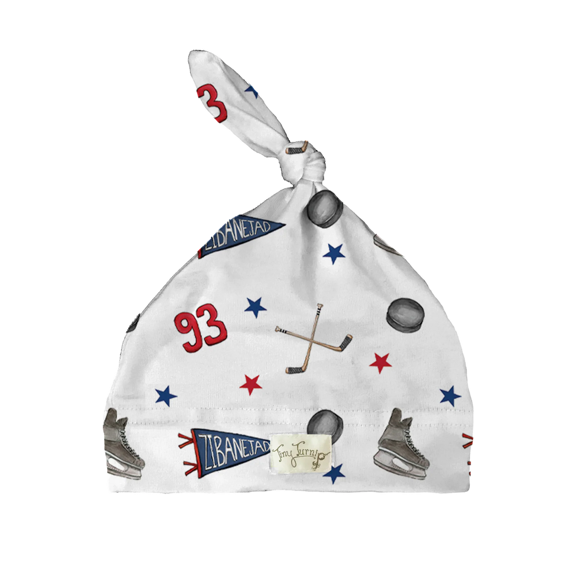 VIP NHL Pennant Collage w/ Name, Number - Beanie - Tiny Turnip