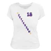 VIP Football: Diagonal Player w/ Number - Women's Tee Shirt