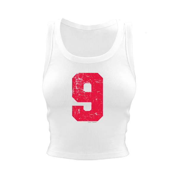 VIP Football: Distressed Varsity Number - Crop Tank