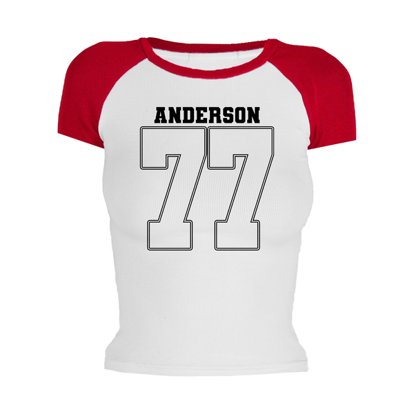 VIP Football: Varsity Outline w/ Name Number - Roxy Raglan Short Sleeve