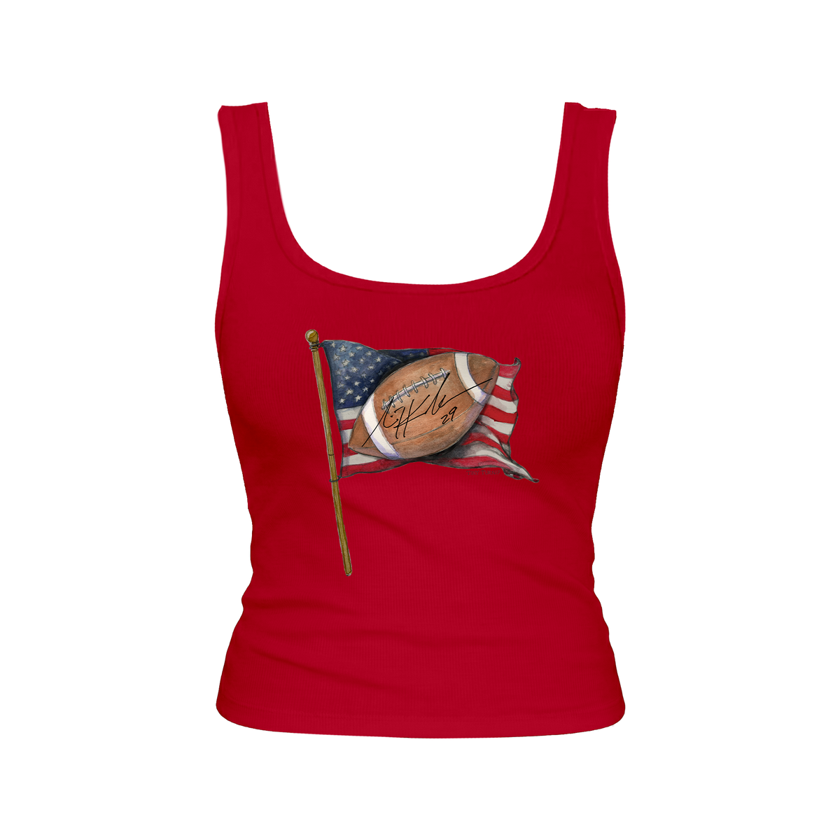VIP Football: Flag w/ Signature - Emmy Tank