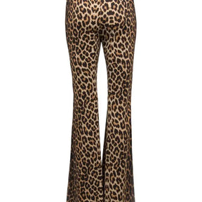 Leopard Print Flare Pants