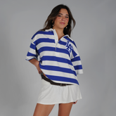 LA Dodgers Chelsea Freeman Oversized Stripe Top
