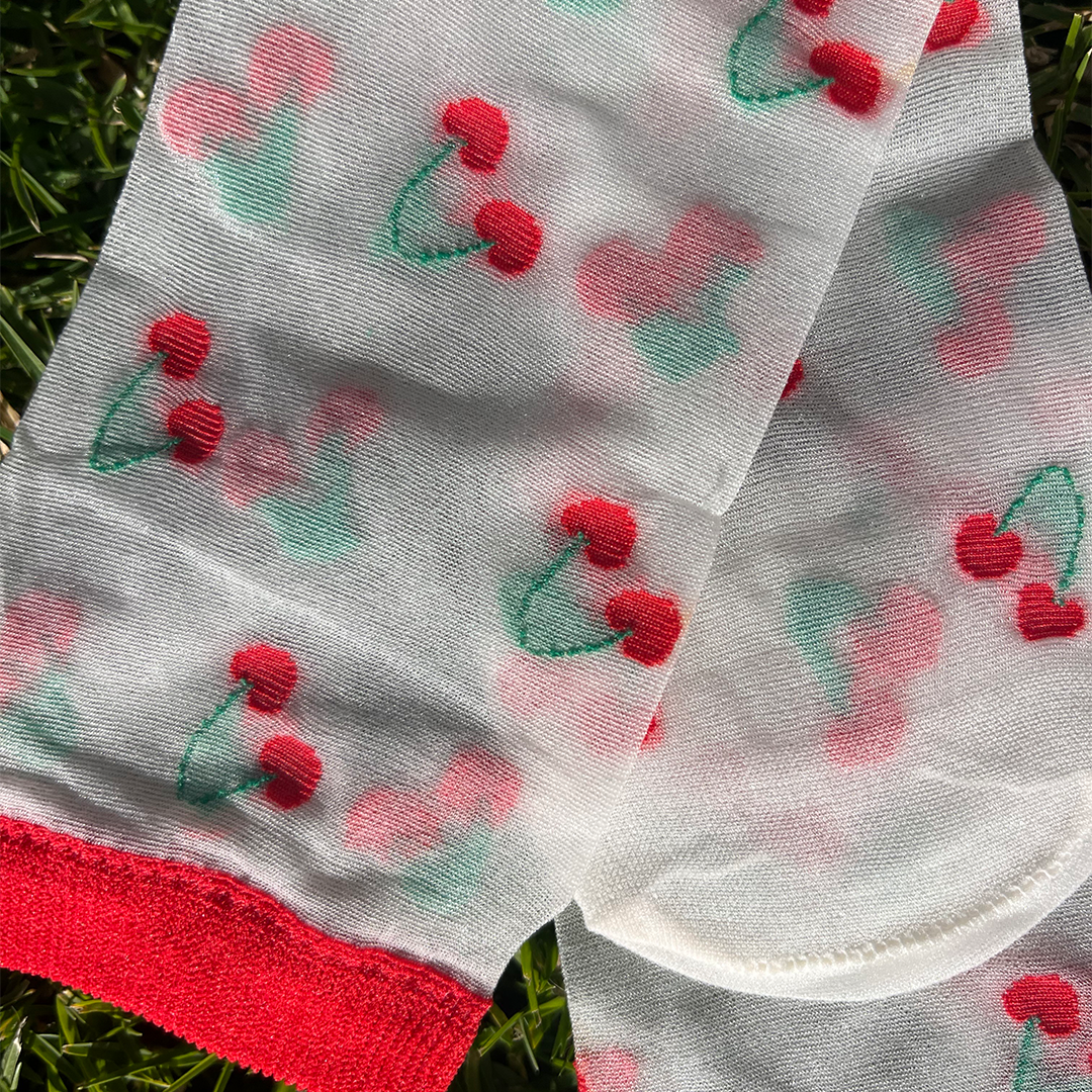 Cherry Sheer Socks