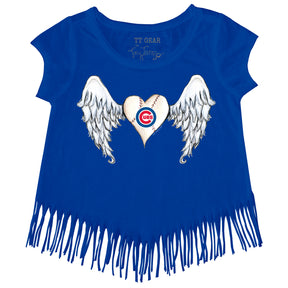 Chicago Cubs Angel Wings Fringe Tee