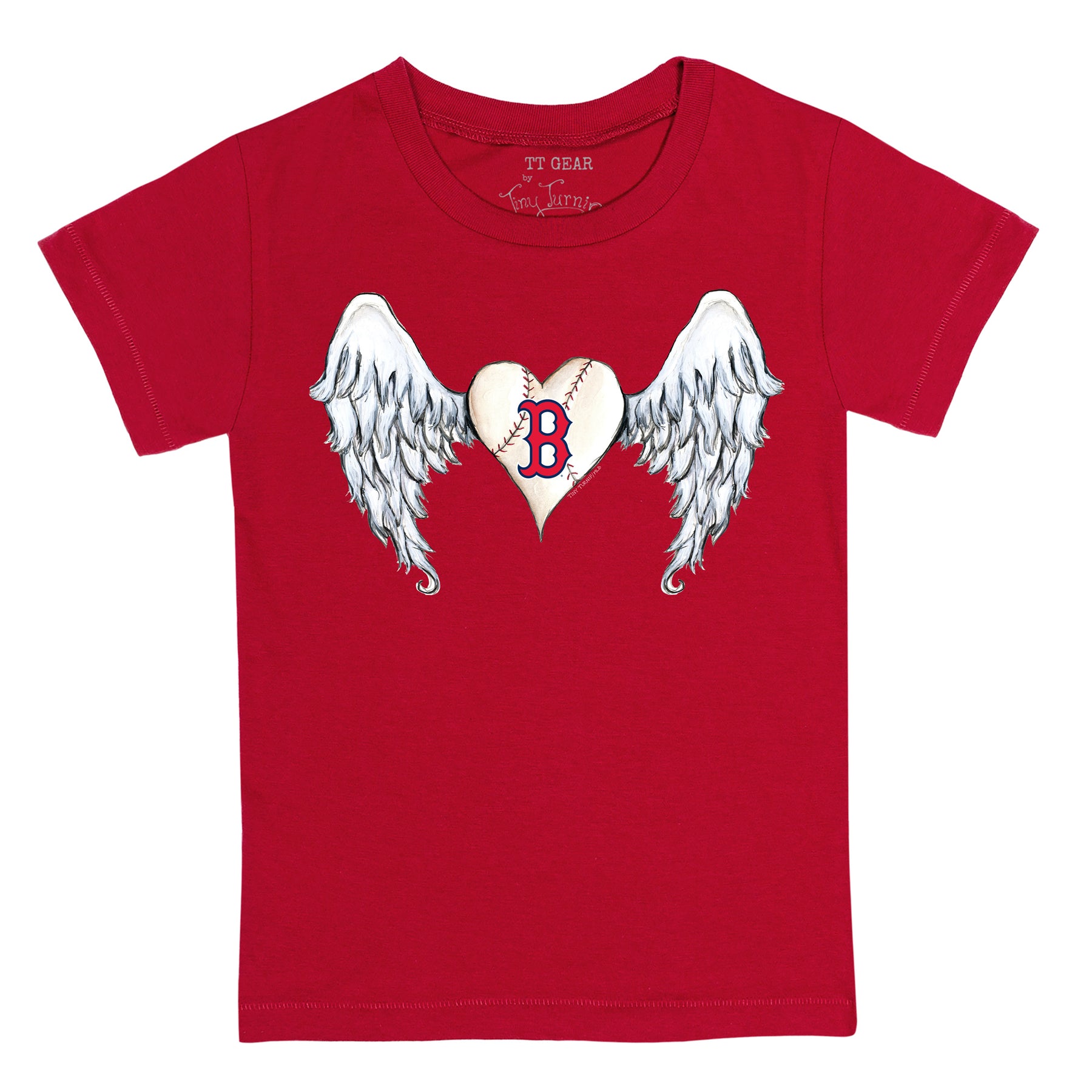 Boston Red Sox Angel Wings 3/4 Red Sleeve Raglan Youth Medium (8-10)