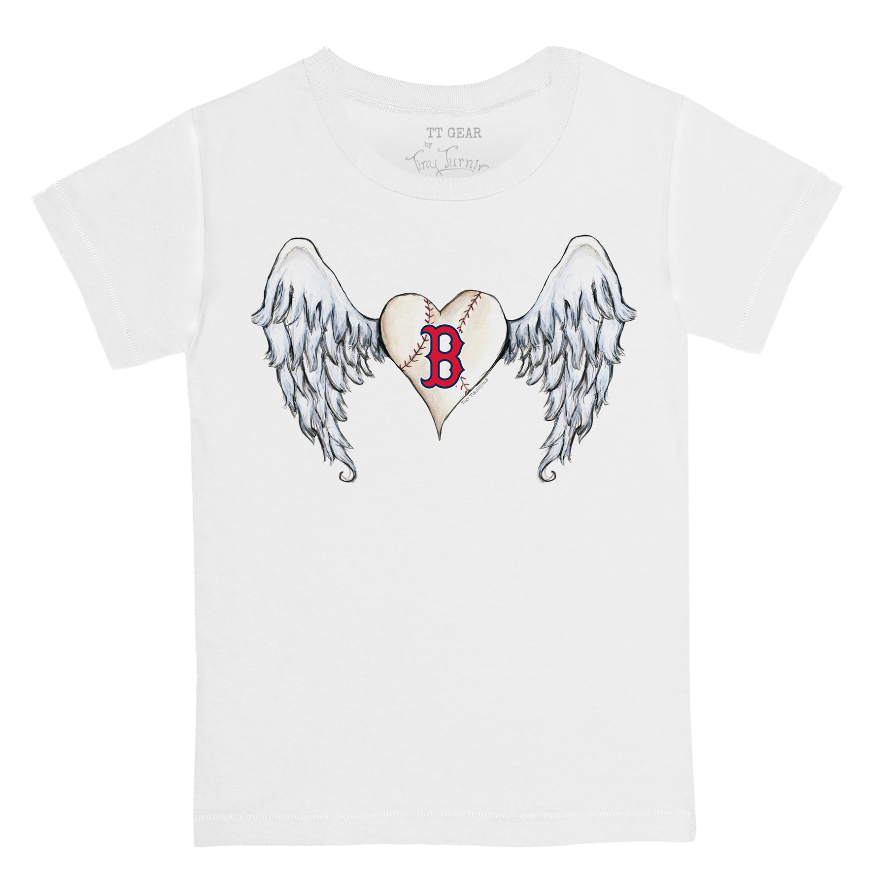 Boston Red Sox Tiny Turnip Youth Hat Crossbats 3/4-Sleeve Raglan T-Shirt -  White/Red