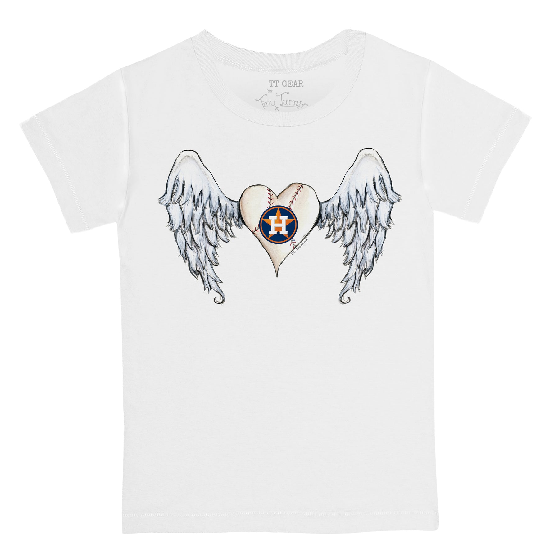 Women's Houston Astros Tiny Turnip White/Navy Teddy Boy 3/4-Sleeve Raglan  T-Shirt