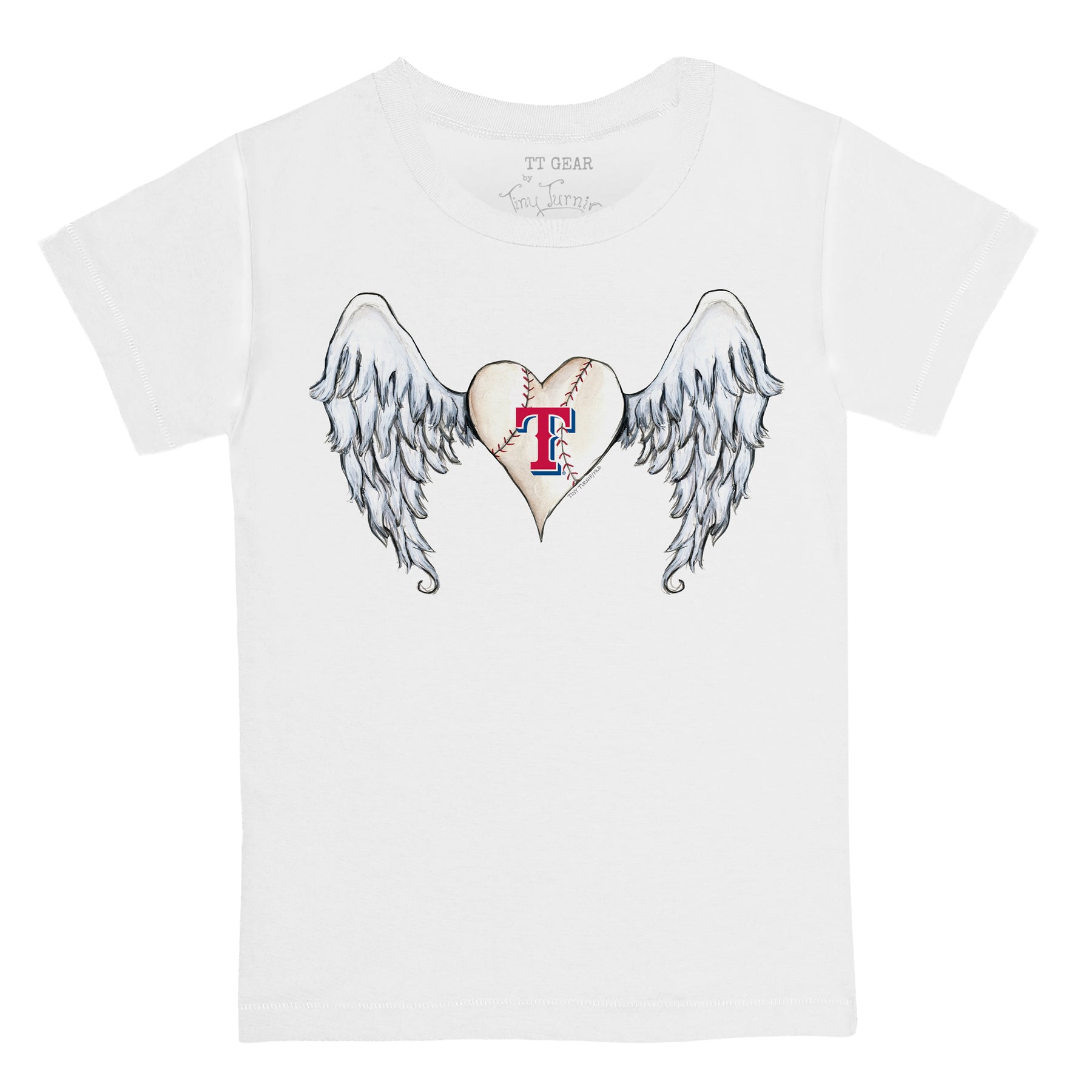 Texas Rangers Tiny Turnip Infant Heart Bat T-Shirt - White