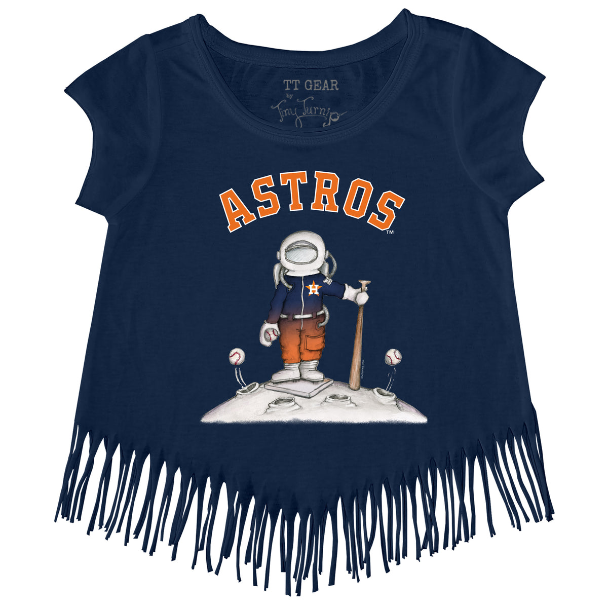Houston Astros Astronaut Fringe Tee Youth Large (10-12) / Navy Blue