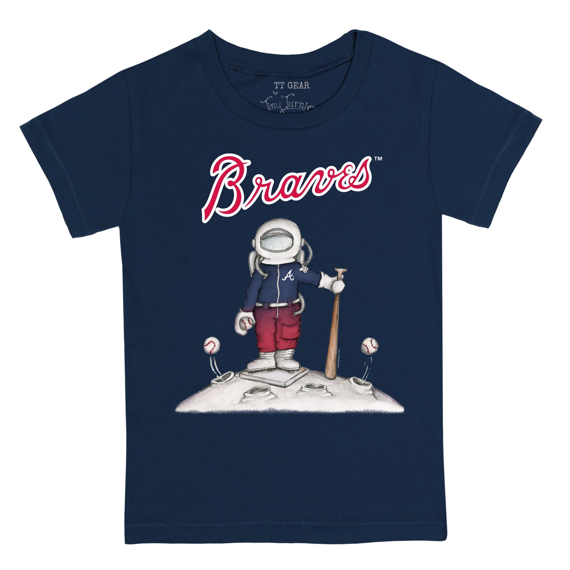 Tiny Turnip Atlanta Braves Unicorn Tee Shirt Women's Small / Navy Blue