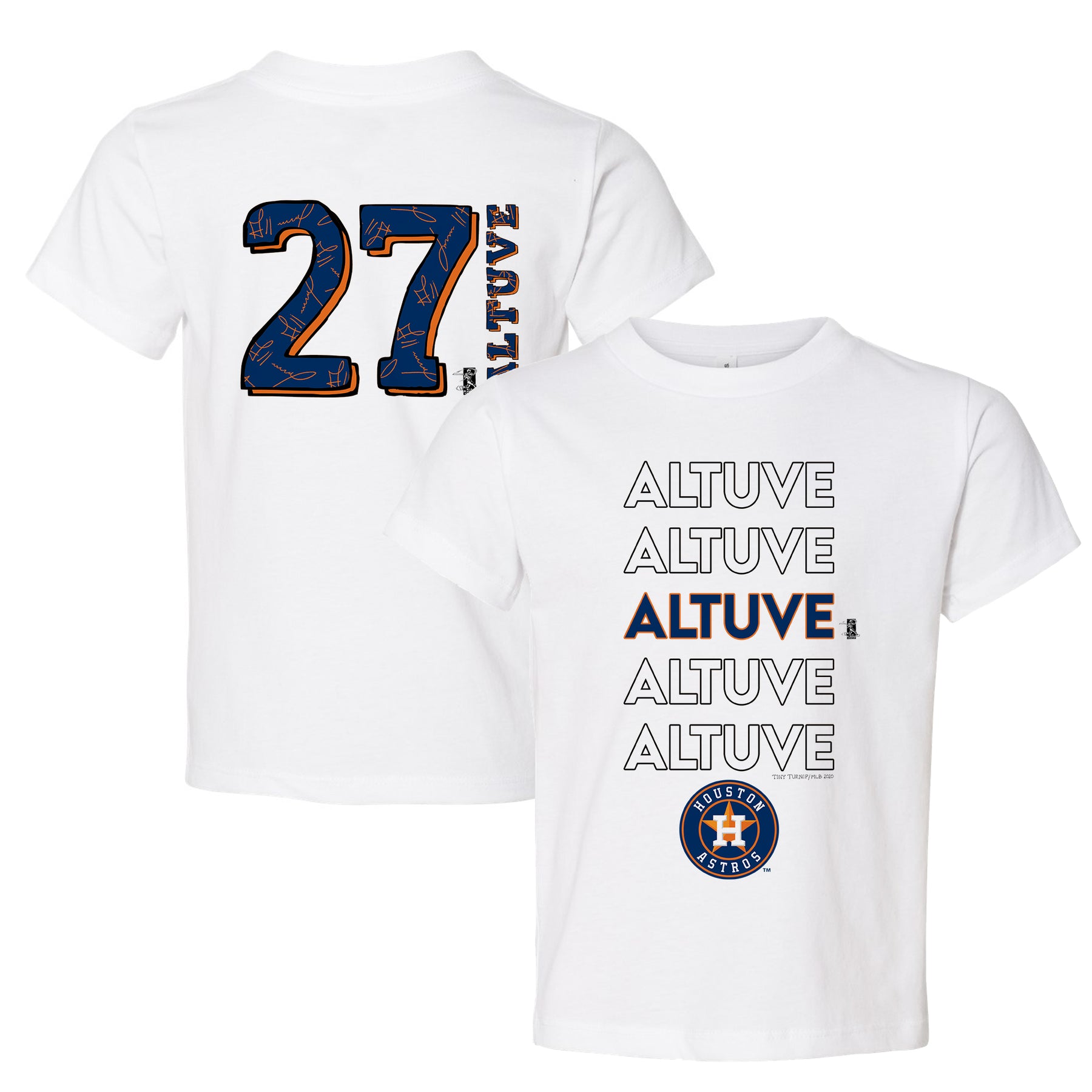 Youth Tiny Turnip White Houston Astros Team Slugger T-Shirt Size: Small