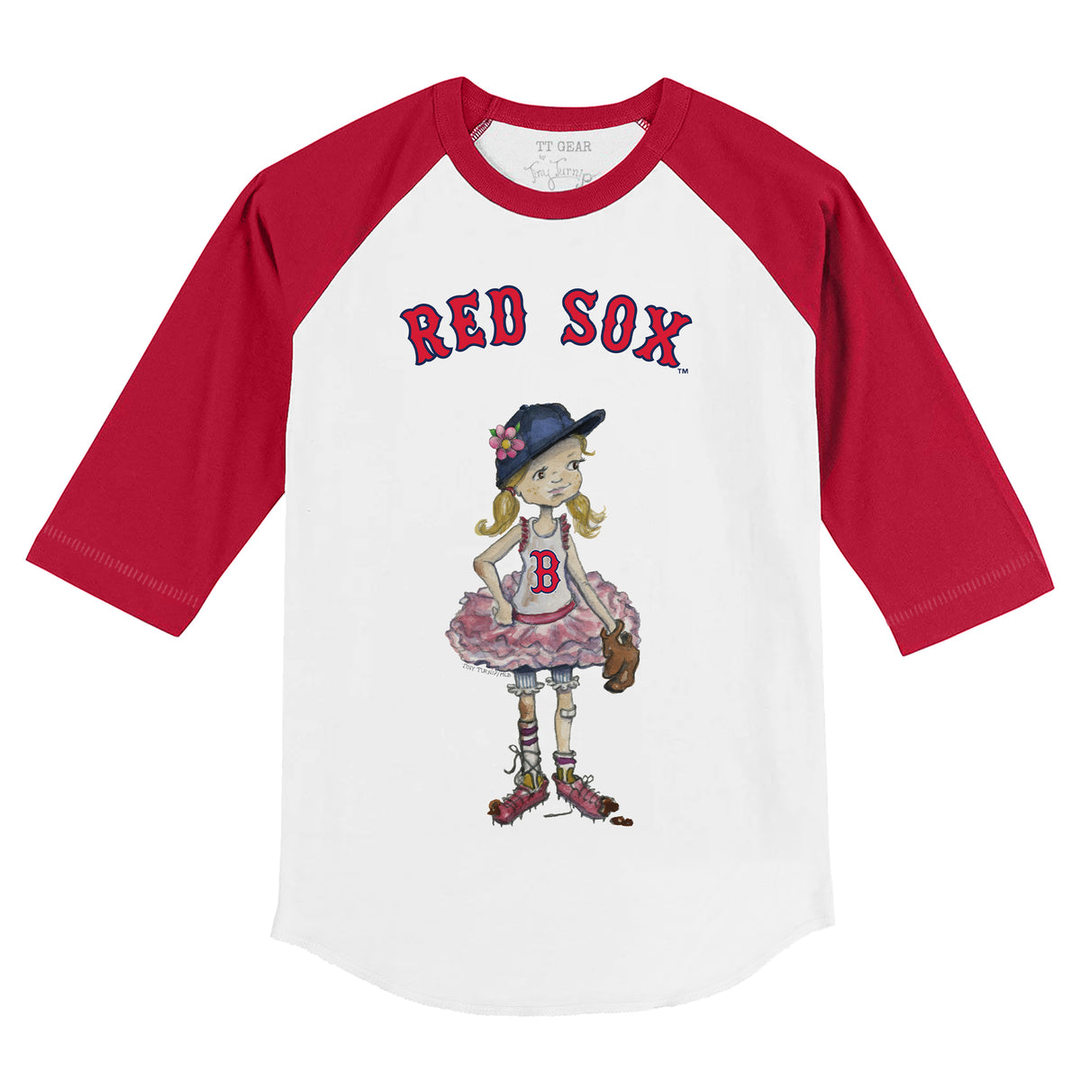 Boston Red Sox Babes 3/4 Red Sleeve Raglan