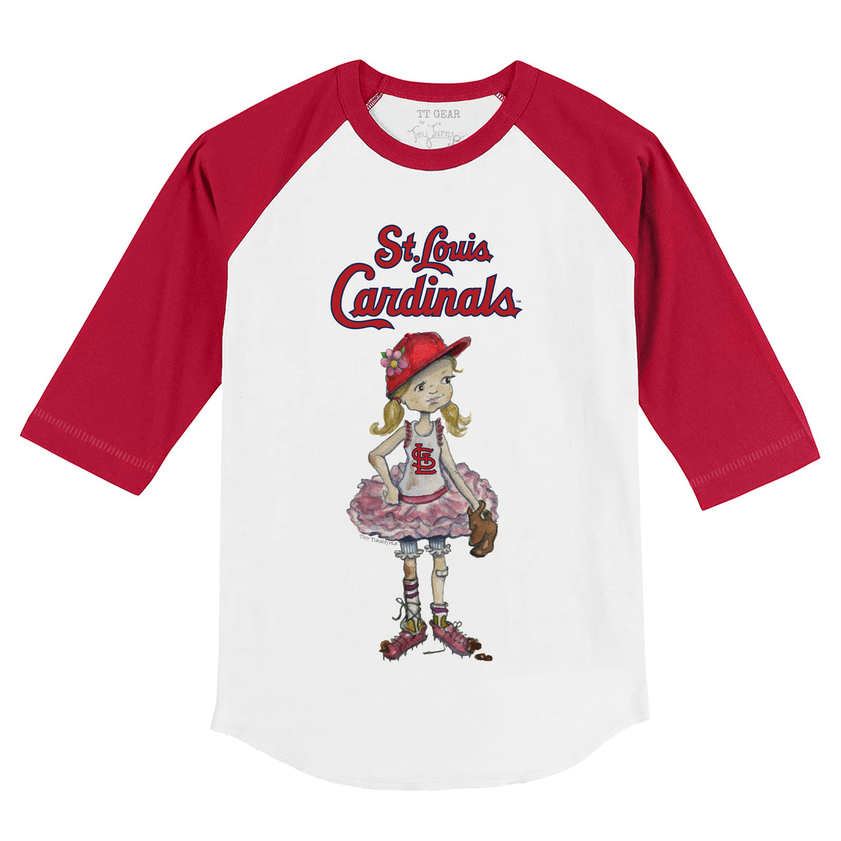 St. Louis Cardinals Babes 3/4 Red Sleeve Raglan