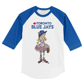 Toronto Blue Jays Babes 3/4 Royal Blue Sleeve Raglan