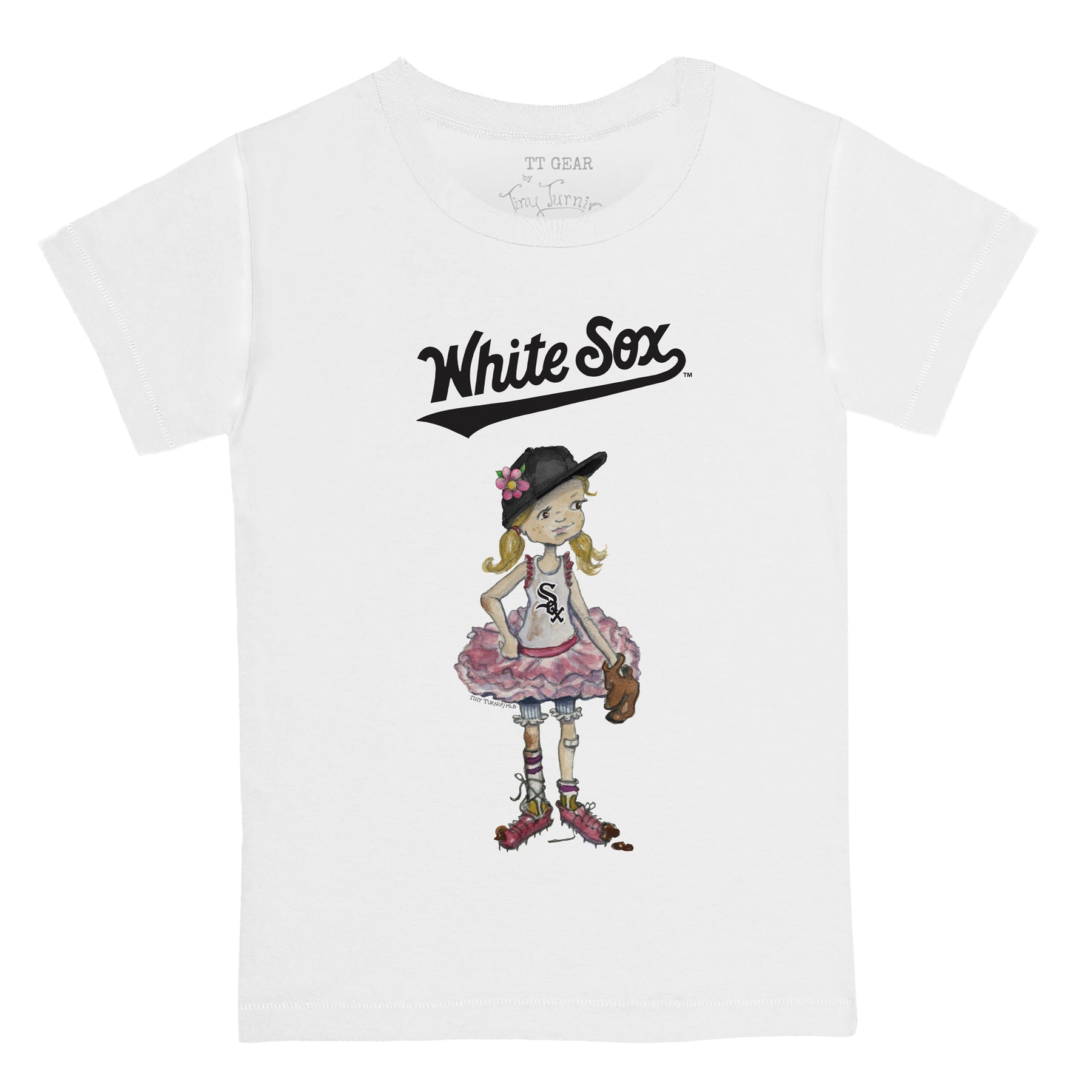 Chicago White Sox Tiny Turnip Youth Baseball Pow T-Shirt - White