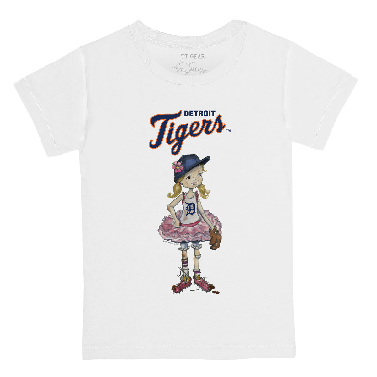 Tiny Turnip Detroit Tigers Babes Tee Shirt Women's 2XL / White