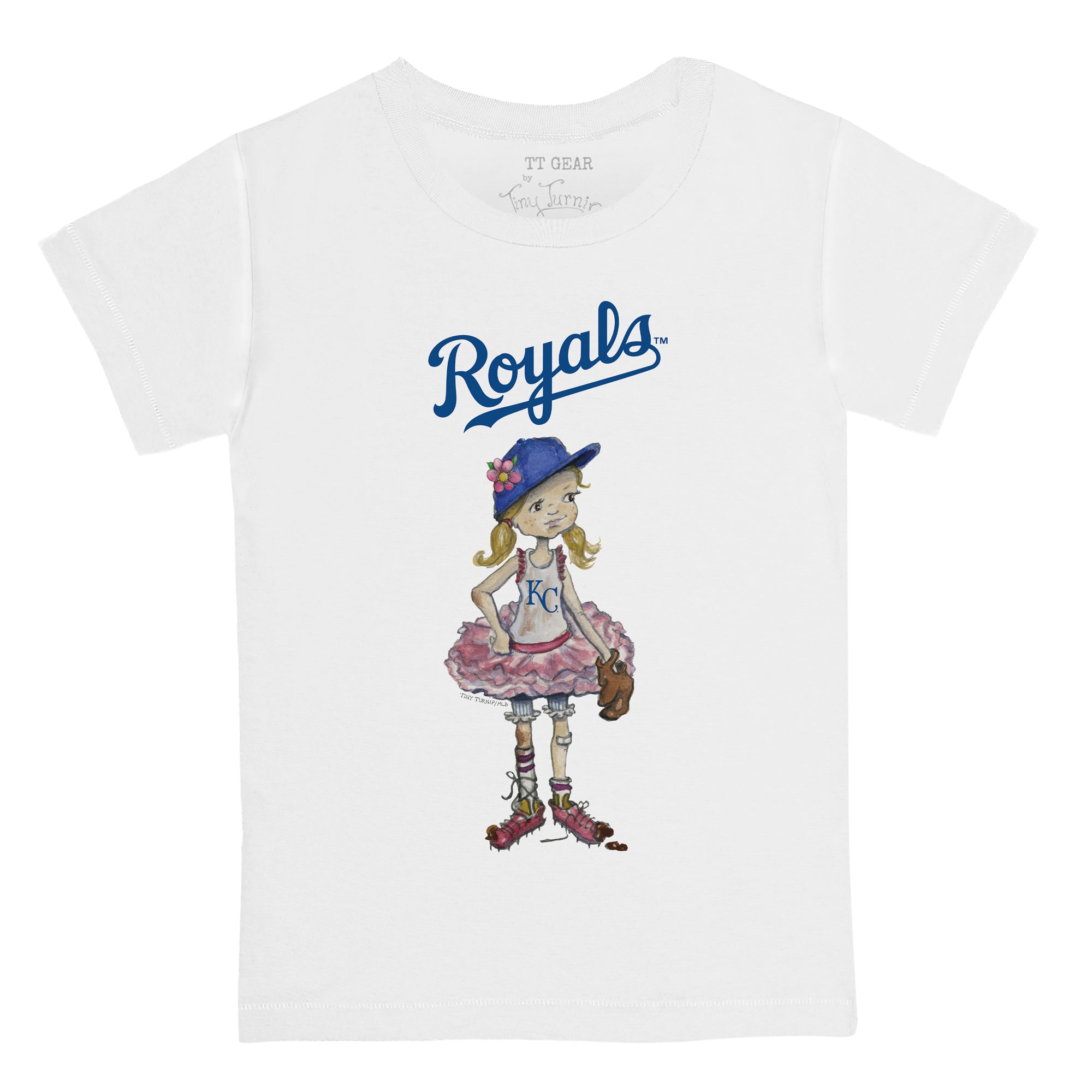 Tiny Turnip Kansas City Royals Babes Tee Shirt Women's XL / White