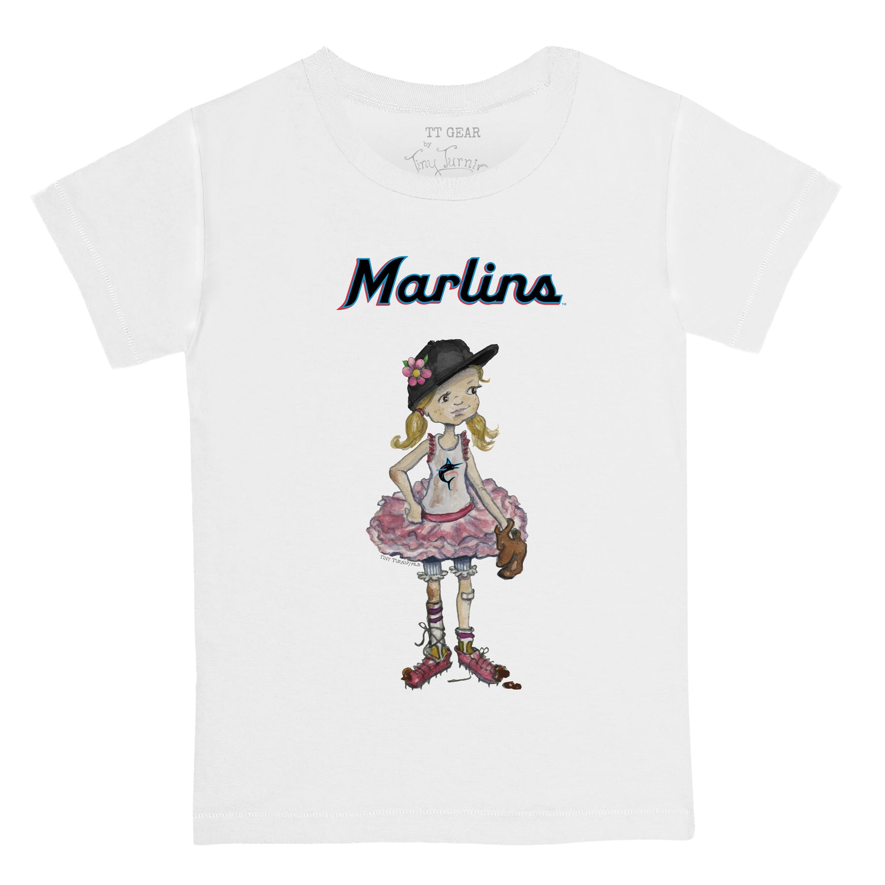 Miami Marlins Babes Tee Shirt 6M / White