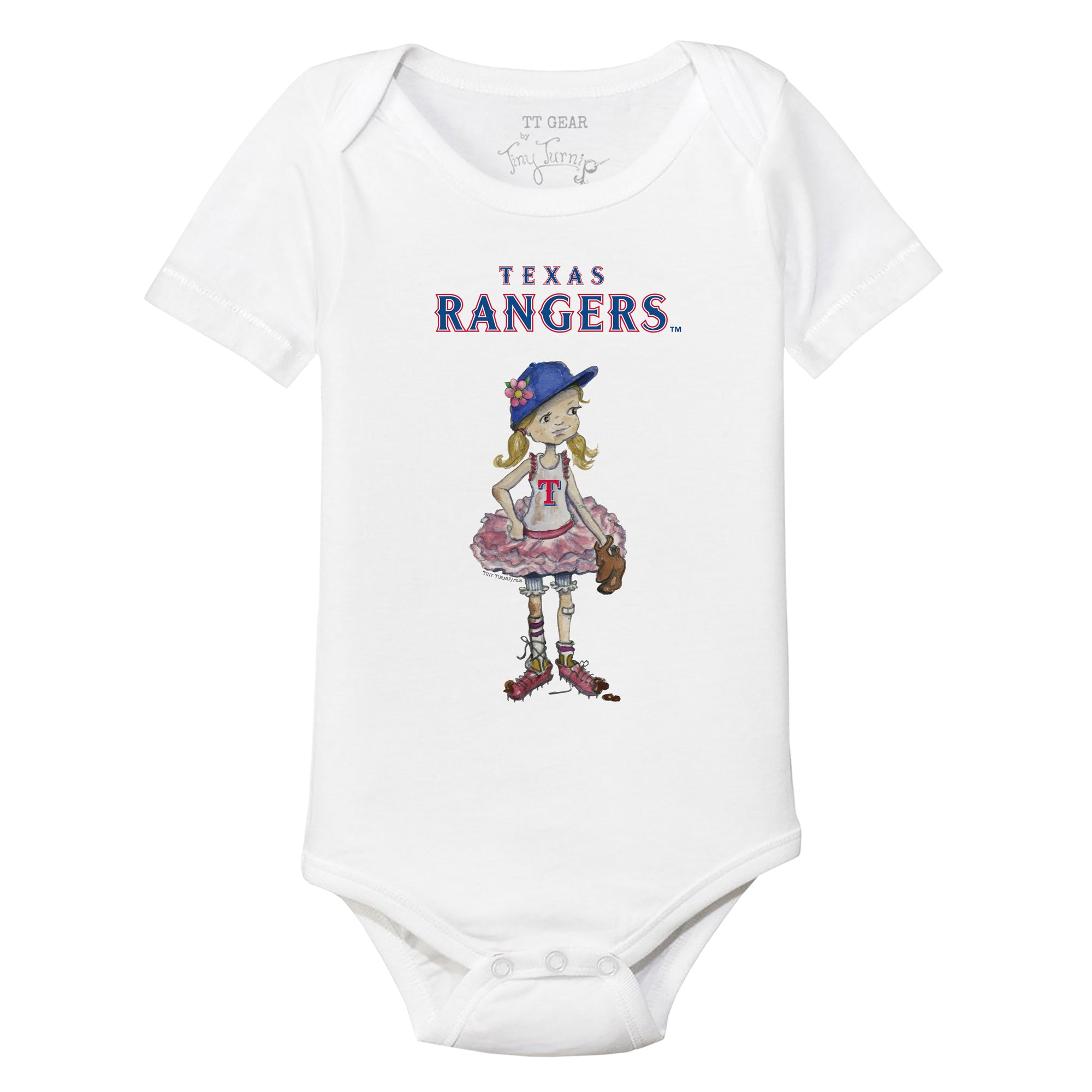 Texas Rangers Girl Teddy Short Sleeve Snapper