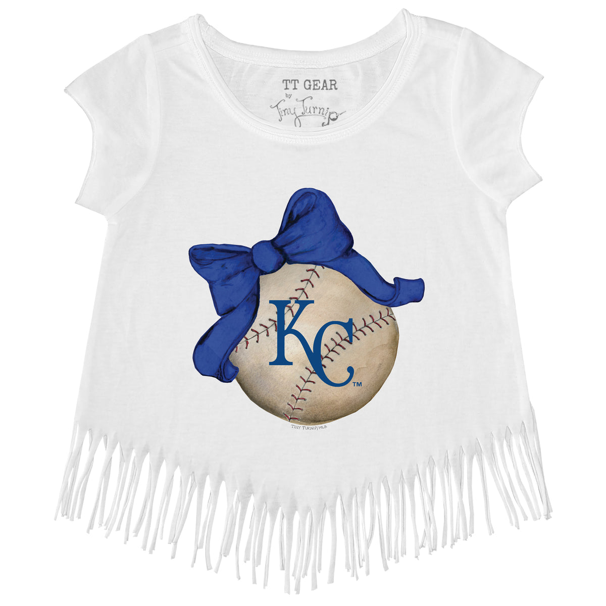Kansas City Royals Baseball Bow Fringe Tee