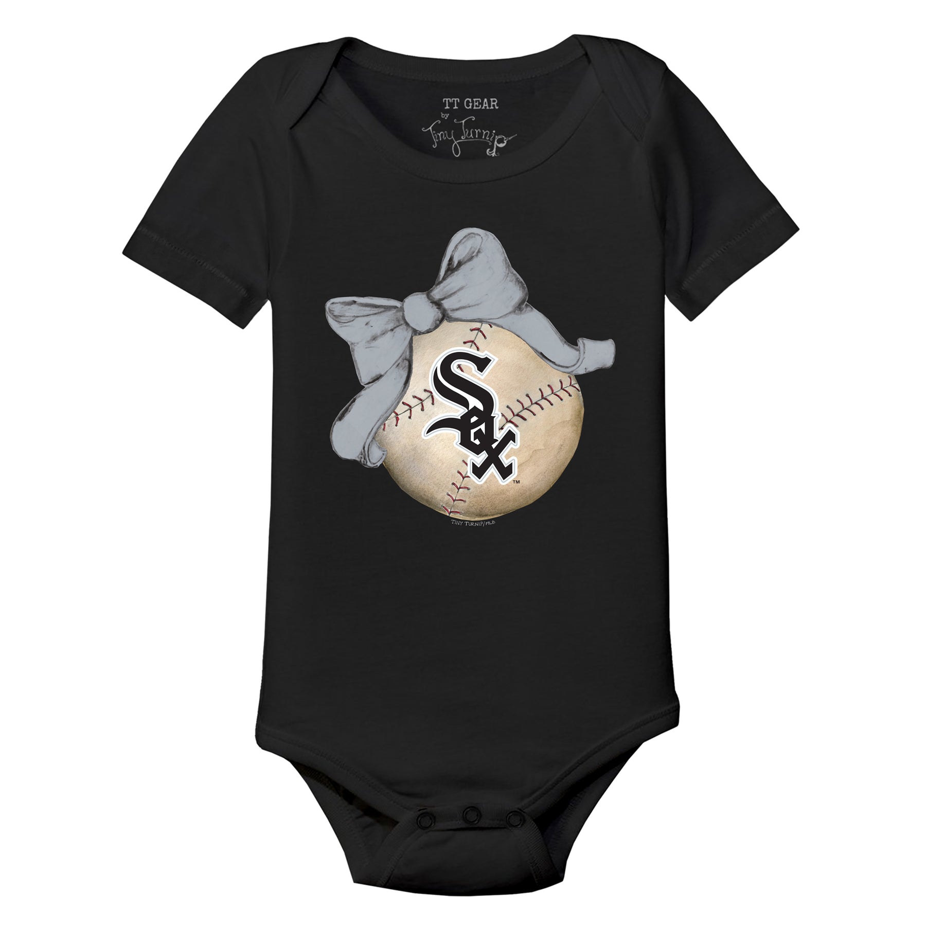 Chicago White Sox Baseball Bow Short Sleeve Snapper