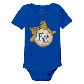 Kansas City Royals Baseball Bow Short Sleeve Snapper