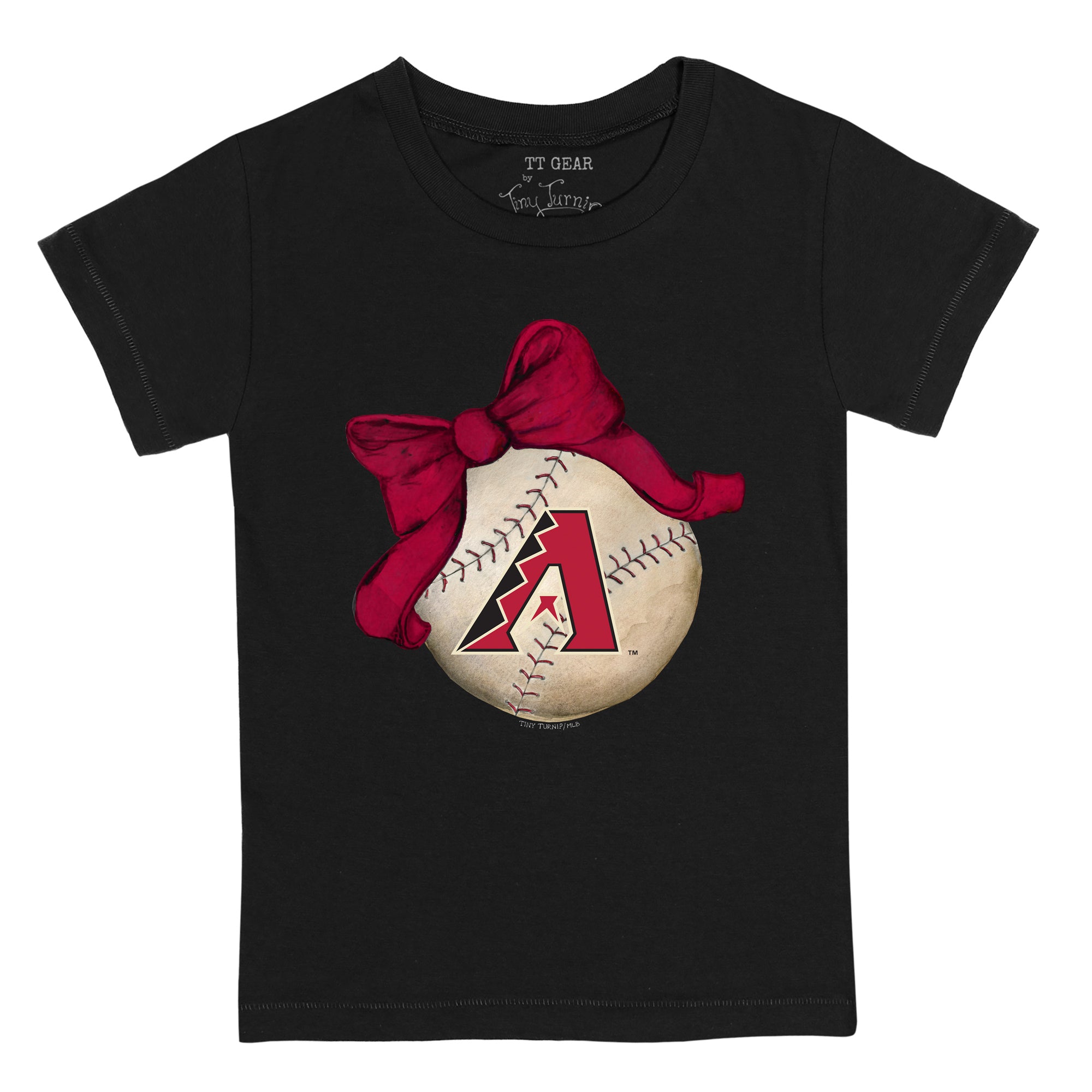 Tiny Turnip Arizona Diamondbacks Blooming Baseballs Fringe Tee Youth Small (6-8) / Black