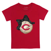 Cincinnati Reds Baseball Bow Tee Shirt