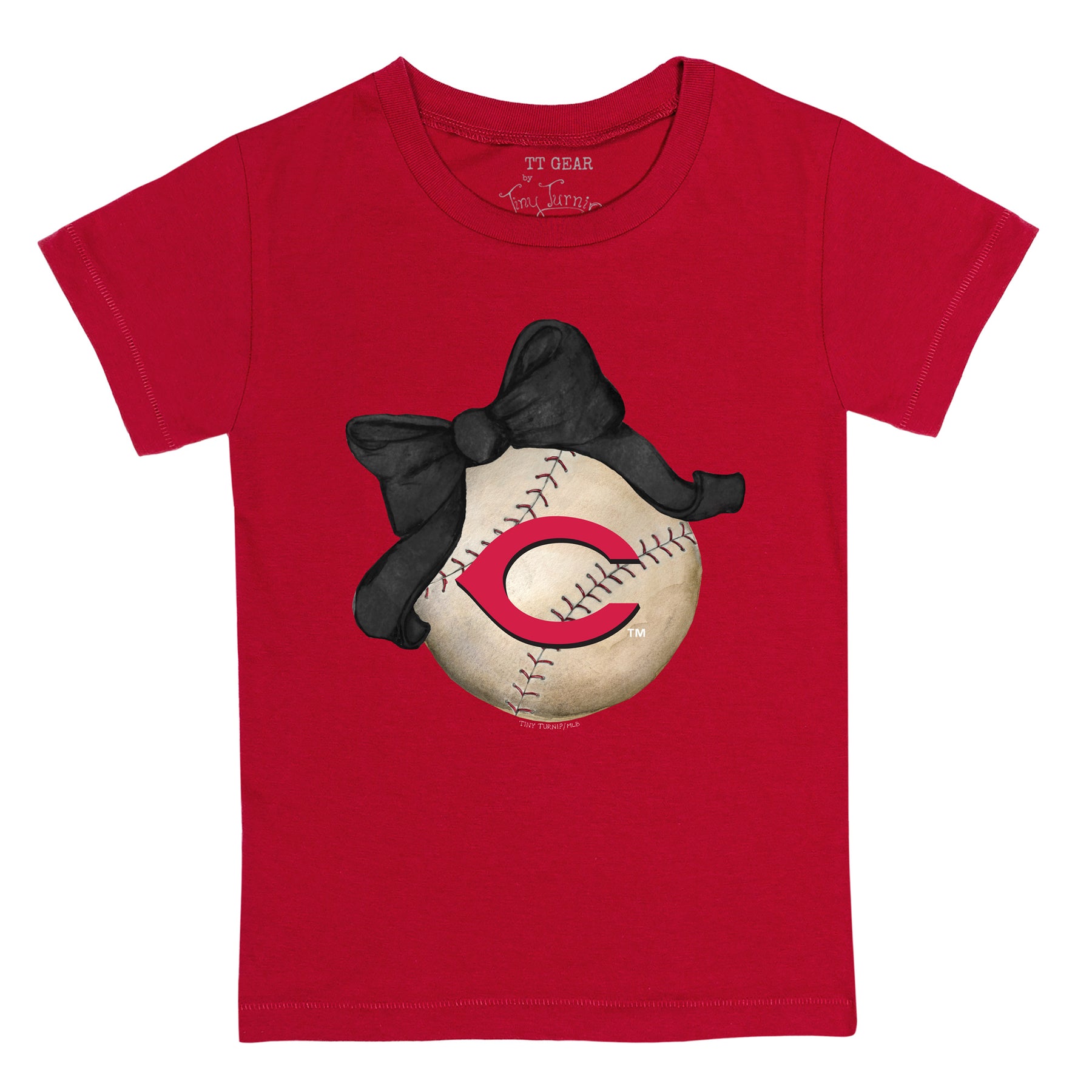 Cincinnati Reds Baseball Bow Tee Shirt