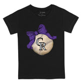 Colorado Rockies Baseball Bow Tee Shirt