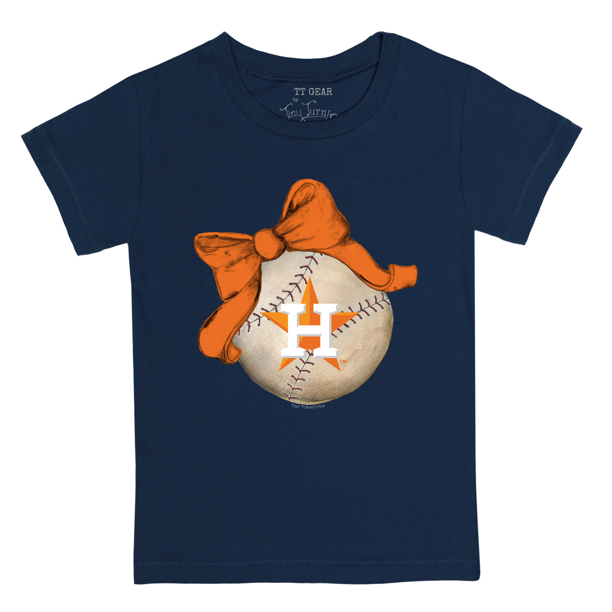 Houston Astros Baseball Bow Tee Shirt