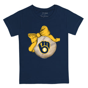 Milwaukee Brewers Baseball Bow Tee Shirt