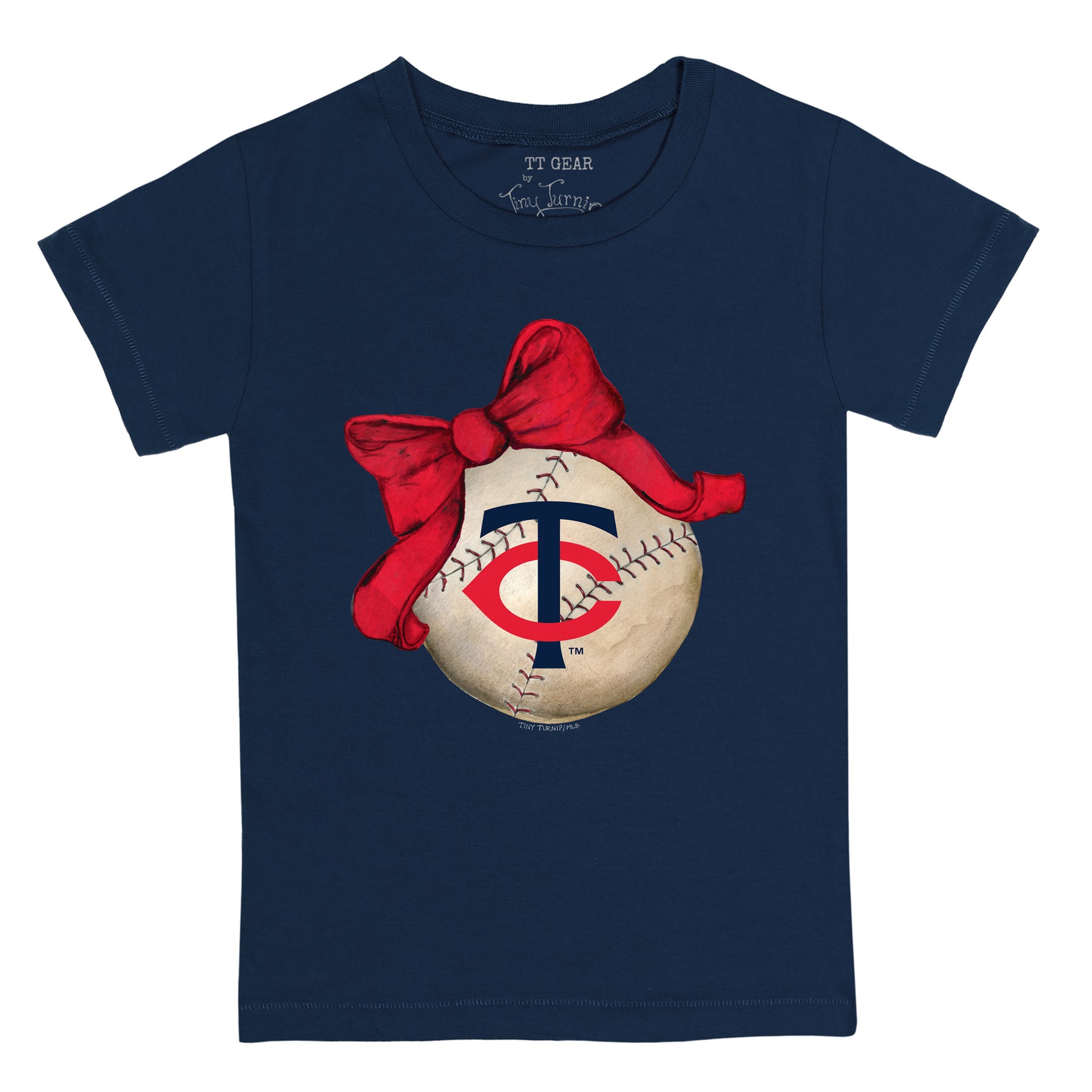 Minnesota Twins Baseball Bow Tee Shirt 24M / Navy Blue