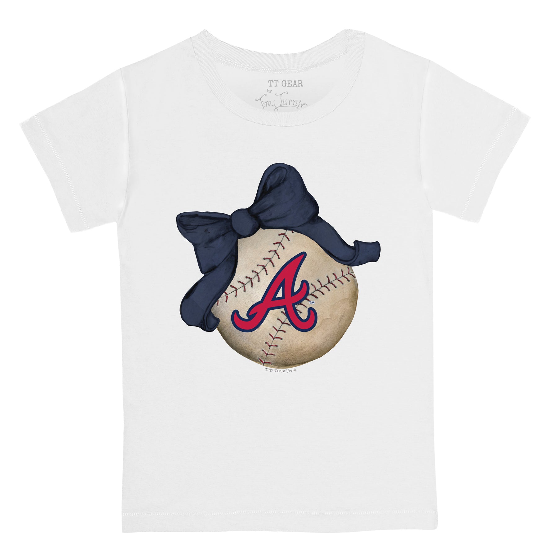 Personalized Atlanta Braves T-Shirt Boys Custom Top Toddler Cotton White  Crew