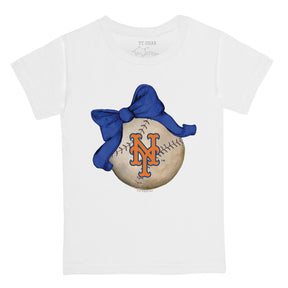 New York Mets Baseball Bow Tee Shirt