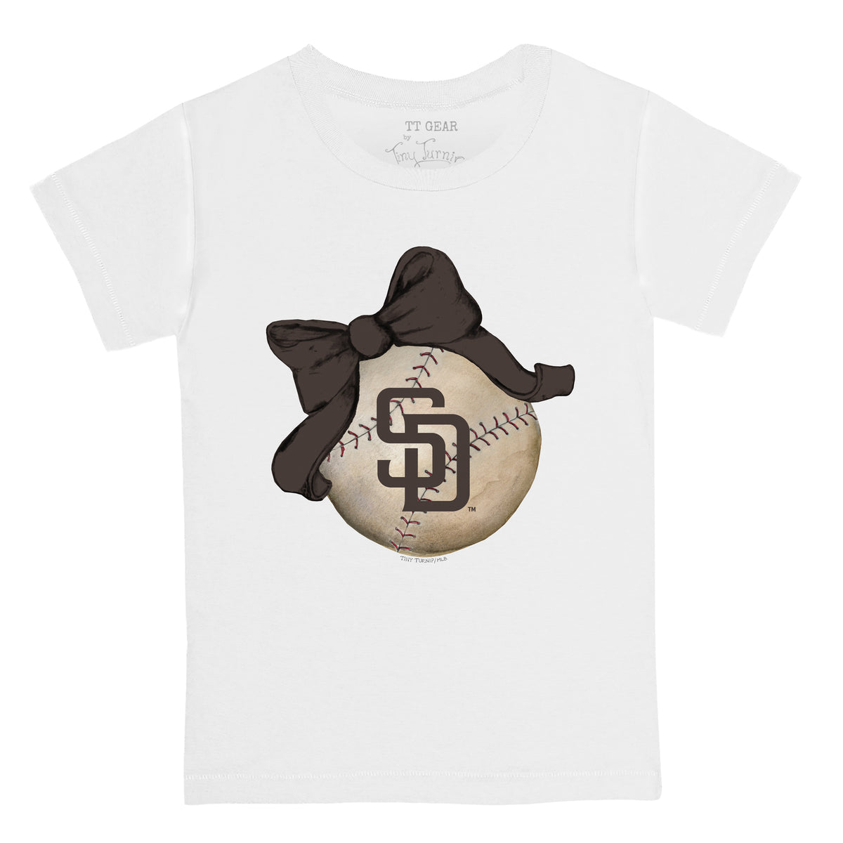 San Diego Padres Baseball Bow Tee Shirt