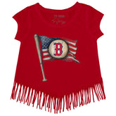 Boston Red Sox Baseball Flag Fringe Tee