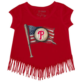 Philadelphia Phillies Baseball Flag Fringe Tee
